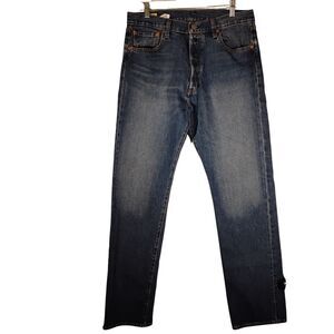 Levi's 501 93' premium jeans mens 34x34 blue denim straight leg stretch Strauss